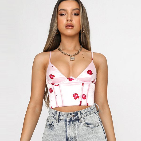 women's swimwear satin corset women wrap v neck floral tanks camis bustier summer tube crop festival outfit, White;black
women's swimwear satin corset women wrap v neck floral tanks camis bustier summer tube crop festival outfit, White;black