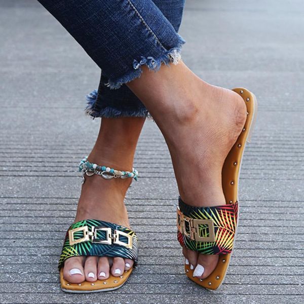slippers metal buckle women summer flat bottom sandals leaf print beach shoes ladies flip flops claquette femme, Black
slippers metal buckle women summer flat bottom sandals leaf print beach shoes ladies flip flops claquette femme, Black