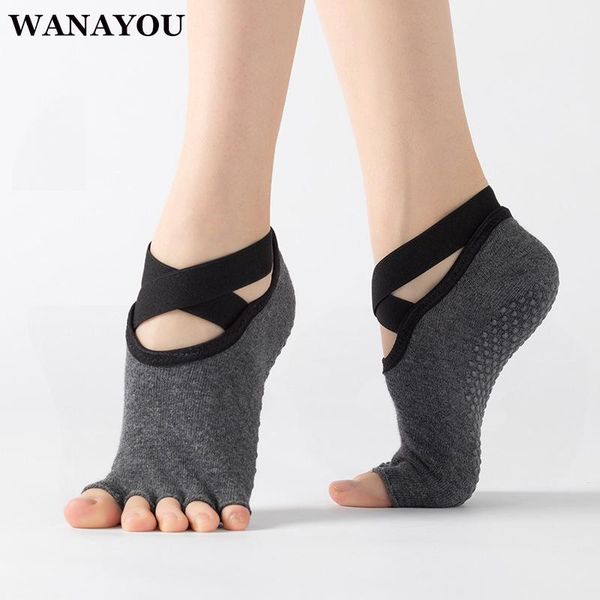women backless cross strap yoga socks,anti slip cotton ballet exercise socks,breathable half-fingers gym fitness socks sports, Black
women backless cross strap yoga socks,anti slip cotton ballet exercise socks,breathable half-fingers gym fitness socks sports, Black
