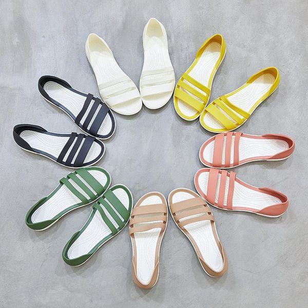 sandals women summer flat 2021 open-toed slides slippers candy color casual beach outdoot female ladies jelly shoes, Black
sandals women summer flat 2021 open-toed slides slippers candy color casual beach outdoot female ladies jelly shoes, Black