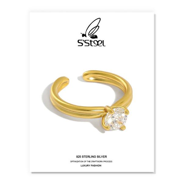 cluster rings s'steel zircon 925 sterling silver for women designer minimalist luxury geometric ring bijoux femme argent jewellery, Golden;silver
cluster rings s'steel zircon 925 sterling silver for women designer minimalist luxury geometric ring bijoux femme argent jewellery, Golden;silver