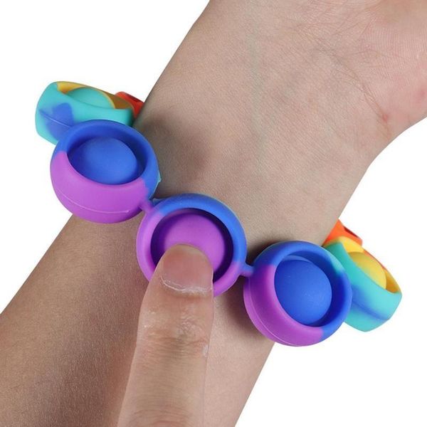 bangle stress reliver toys rainbow bracelet push it bubble antistress children sensory toy to relieve autism silicone, Black
bangle stress reliver toys rainbow bracelet push it bubble antistress children sensory toy to relieve autism silicone, Black
