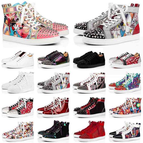 with box shoes for men women designer canvas shoe spikes loafers suede leather platform flat mens trainers casual sneakers, Black
with box shoes for men women designer canvas shoe spikes loafers suede leather platform flat mens trainers casual sneakers, Black