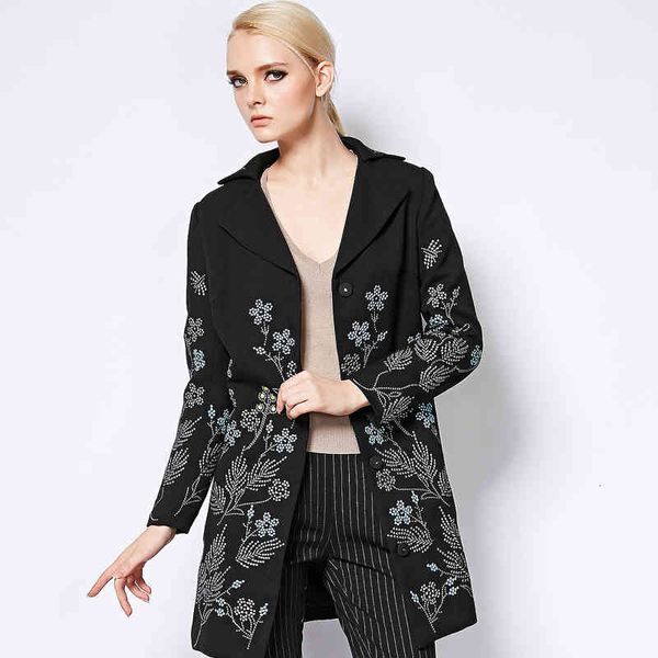coat coat long coat autumn fashion good elegant woman sleeve small flowers embroidered black jakcet, Tan;black
coat coat long coat autumn fashion good elegant woman sleeve small flowers embroidered black jakcet, Tan;black