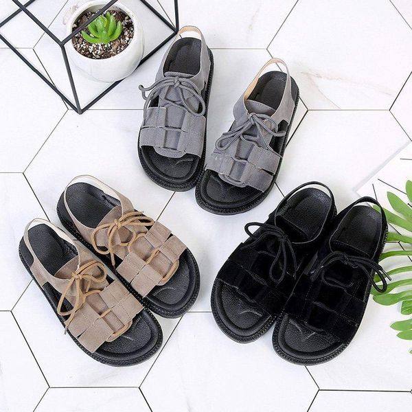 women platform sandals 2021 ladies retro rome gladiator designer lace up leather hollow out comfortable flat shoes, Black
women platform sandals 2021 ladies retro rome gladiator designer lace up leather hollow out comfortable flat shoes, Black