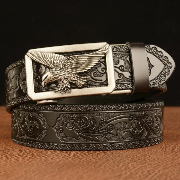 belts eagle pattern automatic buckle belt for men genuine leather tang grass style strap male business waistband, Black;brown
belts eagle pattern automatic buckle belt for men genuine leather tang grass style strap male business waistband, Black;brown