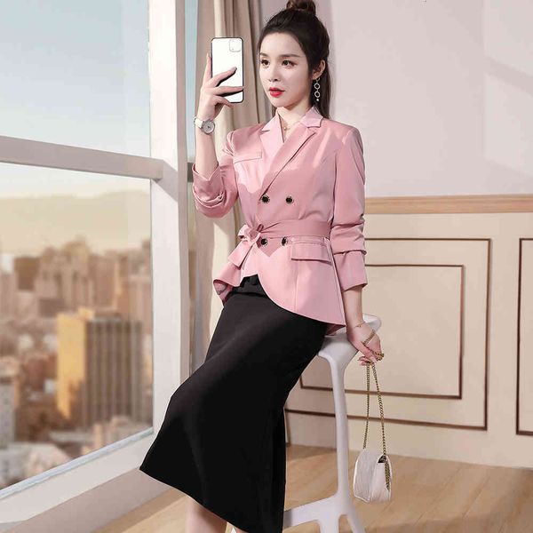 dress 2021 female fashions 2 ensemble suit elegant frilly pink blazer green, White
dress 2021 female fashions 2 ensemble suit elegant frilly pink blazer green, White