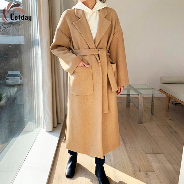 women's wool & blends cotday belt thickened 2021 autumn and winter korean style female slim camel long versatile casual women woolen bl, Black
women's wool & blends cotday belt thickened 2021 autumn and winter korean style female slim camel long versatile casual women woolen bl, Black