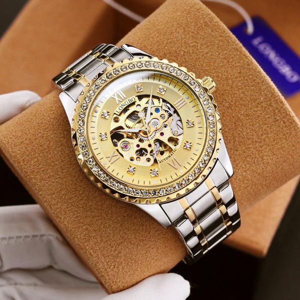 longbo brand luxury men watches automatic black rustless steel waterproof business sports mechanical, Slivery;brown
longbo brand luxury men watches automatic black rustless steel waterproof business sports mechanical, Slivery;brown
