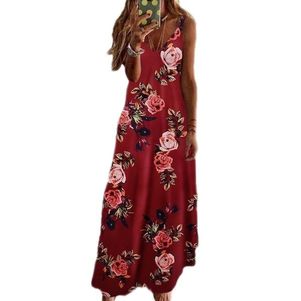 women long fashion floral printed vacation dress, sling v neck casual dress maxi dresses, Black;gray
women long fashion floral printed vacation dress, sling v neck casual dress maxi dresses, Black;gray