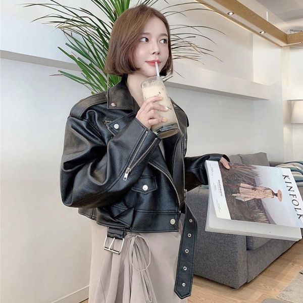 winter coat retro high street turn-down neck women pu leather jacket short black faux female loose women's &
winter coat retro high street turn-down neck women pu leather jacket short black faux female loose women's &