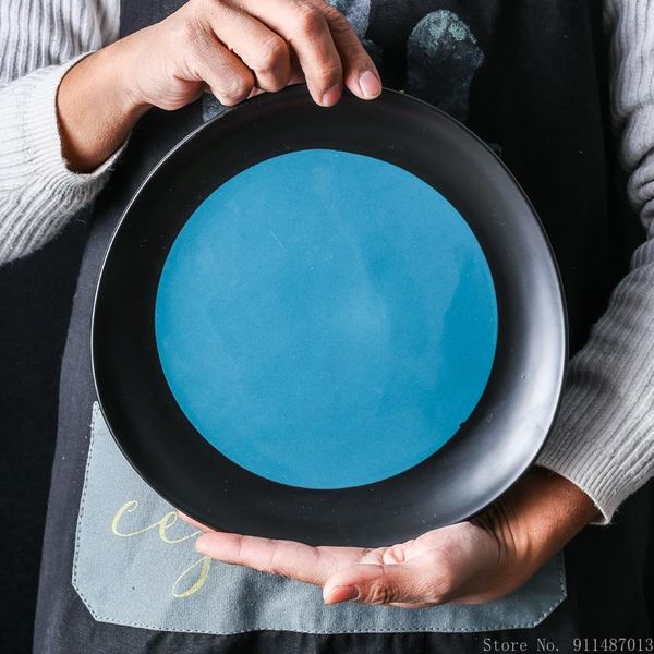 1pc / shaped peacock blue dinner plate ceramic afternoon tea outdoor party pasta steak family restaurant dishes & plates
1pc / shaped peacock blue dinner plate ceramic afternoon tea outdoor party pasta steak family restaurant dishes & plates
