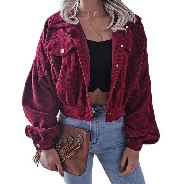 women's jackets fashion women corduroy lantern long sleeves lapel bf style jacket fall winter elegant solid color loose casual short, Black;brown
women's jackets fashion women corduroy lantern long sleeves lapel bf style jacket fall winter elegant solid color loose casual short, Black;brown