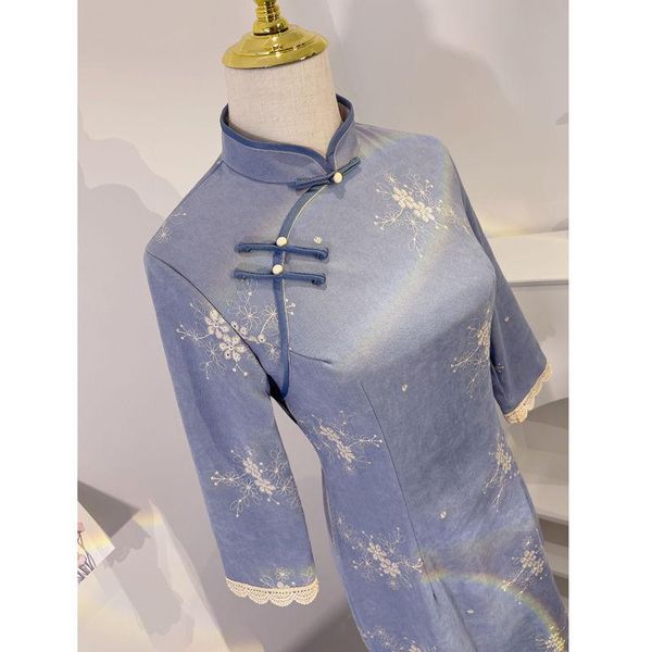 ethnic clothing cheongsam improved autumn 2021 long-sleeved young high-end temperament retro republic of china flower advanced printing, Red
ethnic clothing cheongsam improved autumn 2021 long-sleeved young high-end temperament retro republic of china flower advanced printing, Red