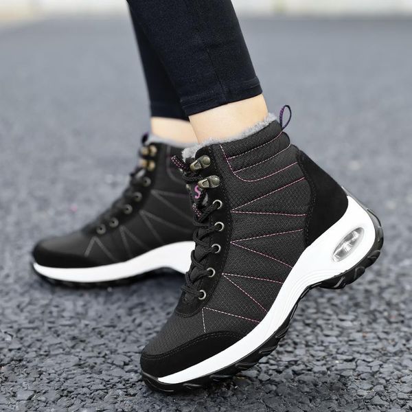 boots women's shoes winter women ankle warm fur plush lady casual lace up fashion zapatillas mujer platform snow, Black
boots women's shoes winter women ankle warm fur plush lady casual lace up fashion zapatillas mujer platform snow, Black