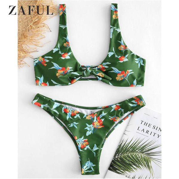 women's swimwear zaful tie front floral bikini set women swimsuit plunging neck padded tank thong bathing suit brazilian biquni, White;black
women's swimwear zaful tie front floral bikini set women swimsuit plunging neck padded tank thong bathing suit brazilian biquni, White;black