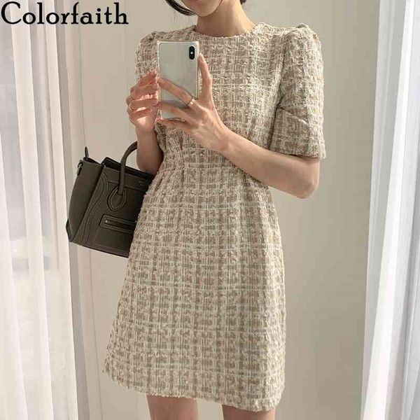 colorfaith new women's summer dresses fashionable high waist puff sleeve plaid elegant checkered vintage mini dress dr2152 210401, Black;gray
colorfaith new women's summer dresses fashionable high waist puff sleeve plaid elegant checkered vintage mini dress dr2152 210401, Black;gray