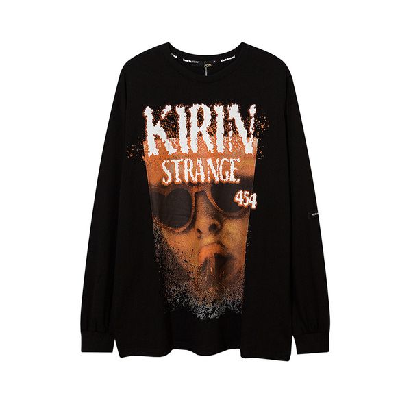 high street printed long sleeve pullover autumn winter brand men's hip hop oversize large round neck thin sweater, Black
high street printed long sleeve pullover autumn winter brand men's hip hop oversize large round neck thin sweater, Black