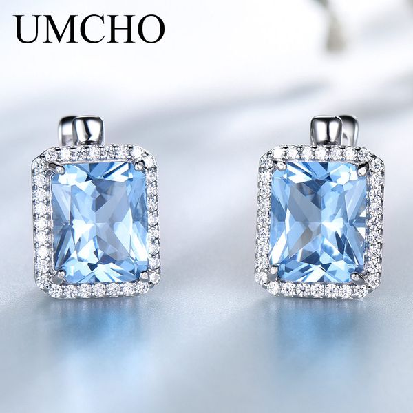 umcho luxury rectangle created sky blue z clip earrings solid 925 sterling silver gemstone earrings for women fine jewelry, Golden;silver
umcho luxury rectangle created sky blue z clip earrings solid 925 sterling silver gemstone earrings for women fine jewelry, Golden;silver