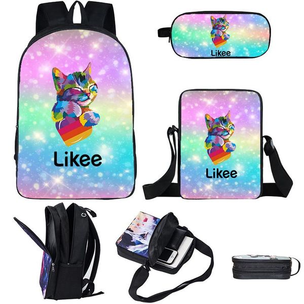backpack likee video app 3d print 3pcs/set bag double layer zipper back pack pencil case bagpack russia type bookbag
backpack likee video app 3d print 3pcs/set bag double layer zipper back pack pencil case bagpack russia type bookbag