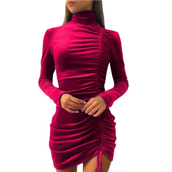 casual dresses 2021 women drawstring ruched suede dress vintage long sleeve turtleneck bodycon mini autumn winter elegant, Black;gray
casual dresses 2021 women drawstring ruched suede dress vintage long sleeve turtleneck bodycon mini autumn winter elegant, Black;gray