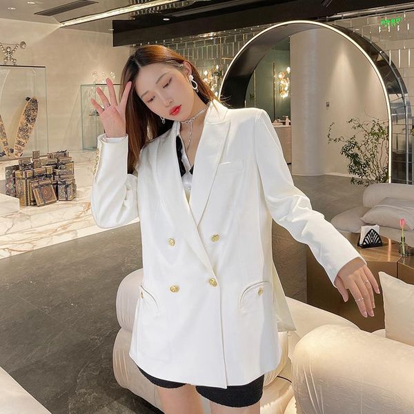 women's suits & blazers modern fashion double row niche suit jacket female spring and autumn, White;black
women's suits & blazers modern fashion double row niche suit jacket female spring and autumn, White;black