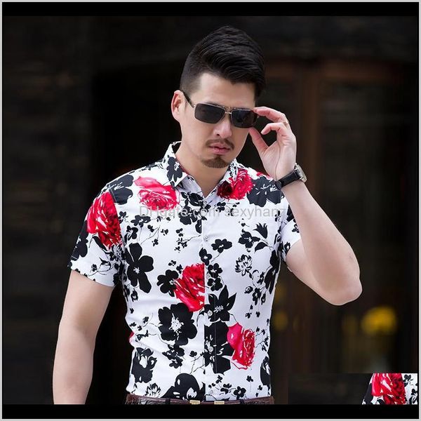 shirts clothing apparel drop delivery 2021 mens casual turn down collar social men slim fit short sleeve business floral shirt, White;black
shirts clothing apparel drop delivery 2021 mens casual turn down collar social men slim fit short sleeve business floral shirt, White;black