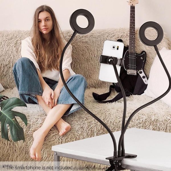 cell phone mounts & holders y4ue 3.5 inch dual selfie ring light with webcam holder,tripod stand,for live streaming makeup video conference
cell phone mounts & holders y4ue 3.5 inch dual selfie ring light with webcam holder,tripod stand,for live streaming makeup video conference