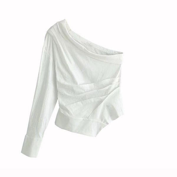 women blouses vintage one shoulder fashion 2021 irregular collar pleated stylish white shirts blusas mujer women's polos
women blouses vintage one shoulder fashion 2021 irregular collar pleated stylish white shirts blusas mujer women's polos