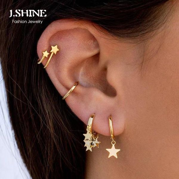hoop & huggie jshine 4pcs/set fashion earrings gold color star round hoops huggies set for women stackable ear bone catilage jewelry, Golden;silver
hoop & huggie jshine 4pcs/set fashion earrings gold color star round hoops huggies set for women stackable ear bone catilage jewelry, Golden;silver