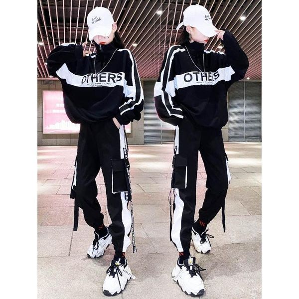 sportswear casual suit women's 2021 spring and autumn fashion hip hop style overalls two piece pants, White
sportswear casual suit women's 2021 spring and autumn fashion hip hop style overalls two piece pants, White