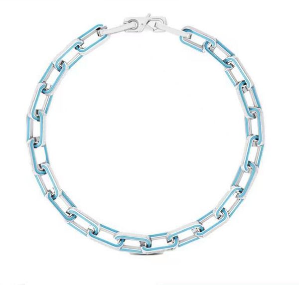 new chain mens women fashion blue cuban link stainless steel bracelets necklace lovers gift hip hop jewelry with box nrj, Silver
new chain mens women fashion blue cuban link stainless steel bracelets necklace lovers gift hip hop jewelry with box nrj, Silver