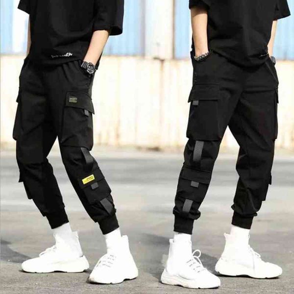 pants men warm casual breathable elastic ankle hip hop for, Black