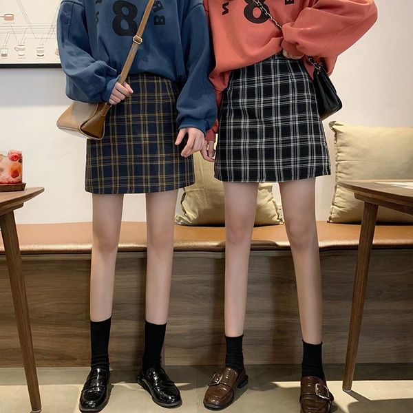 preppy style plaid skirts womens high waist a line mini lining with shorts korean streetwear vintage skirt t1784, Black
preppy style plaid skirts womens high waist a line mini lining with shorts korean streetwear vintage skirt t1784, Black
