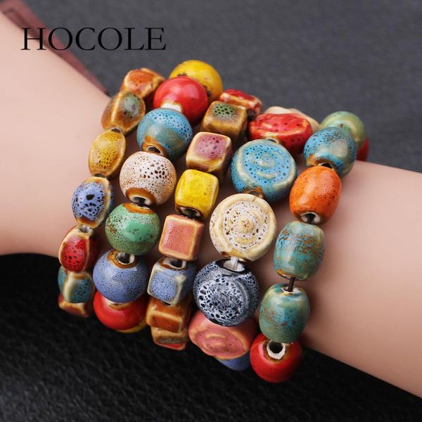charm bracelets hocole round square barrel ceramic beads bracelet bohemia vintage colorful women bangles fashion gift, Golden;silver
charm bracelets hocole round square barrel ceramic beads bracelet bohemia vintage colorful women bangles fashion gift, Golden;silver