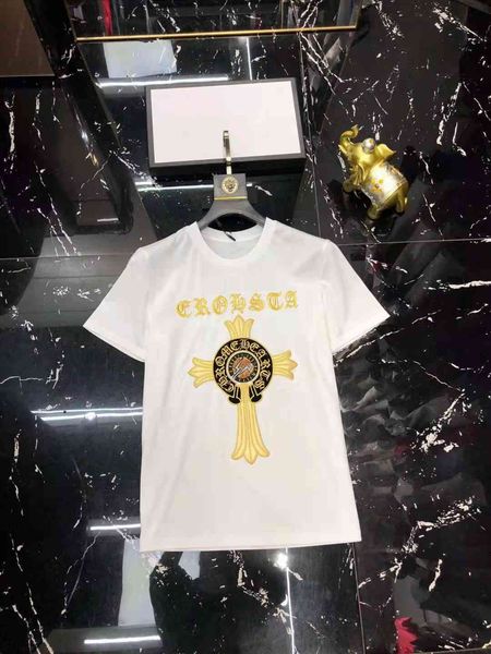 sleeve fashion brand new short 21 summer ch cross sanskrit embroidery casual t-shirt, White
sleeve fashion brand new short 21 summer ch cross sanskrit embroidery casual t-shirt, White