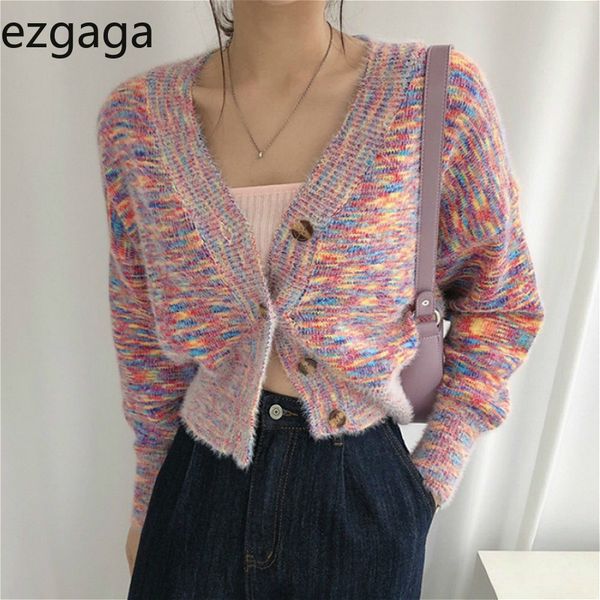 ezgaga women knitted cardigan autumn korean chic sweet girls v-neck single breasted vintage long sleeve sweater colorful fashion 210430, White
ezgaga women knitted cardigan autumn korean chic sweet girls v-neck single breasted vintage long sleeve sweater colorful fashion 210430, White