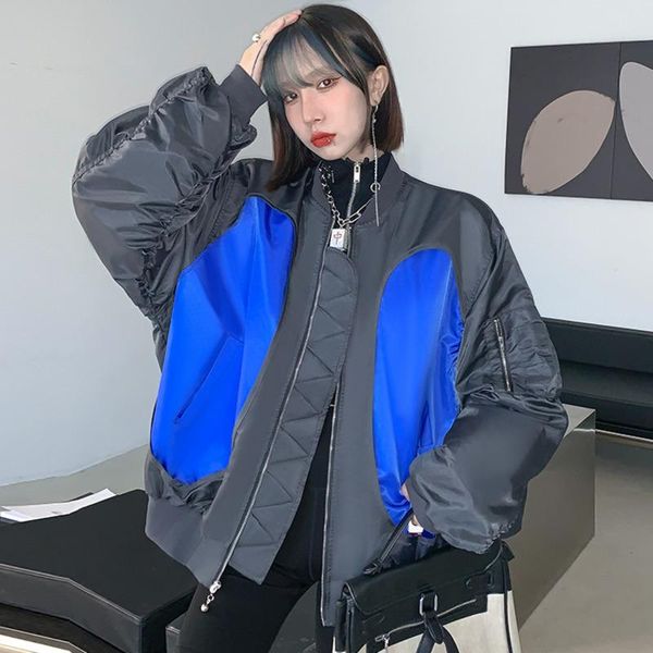 women's jackets xuxi cotton baseball jacket women autumn winter 2021 fashion versatile splicing contrast coat e3362, Black;brown
women's jackets xuxi cotton baseball jacket women autumn winter 2021 fashion versatile splicing contrast coat e3362, Black;brown