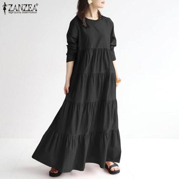 casual dresses stylish solid ruffle dress women's autumn sundress zanzea bohemian causal long sleeve maxi vestidos female hollow robe o, Black;gray
casual dresses stylish solid ruffle dress women's autumn sundress zanzea bohemian causal long sleeve maxi vestidos female hollow robe o, Black;gray