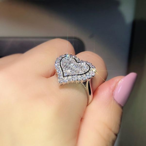 wedding rings micro paved cubic zirconia heart ring for engagement gift white gold color crystal bague anillos femme, Slivery;golden
wedding rings micro paved cubic zirconia heart ring for engagement gift white gold color crystal bague anillos femme, Slivery;golden