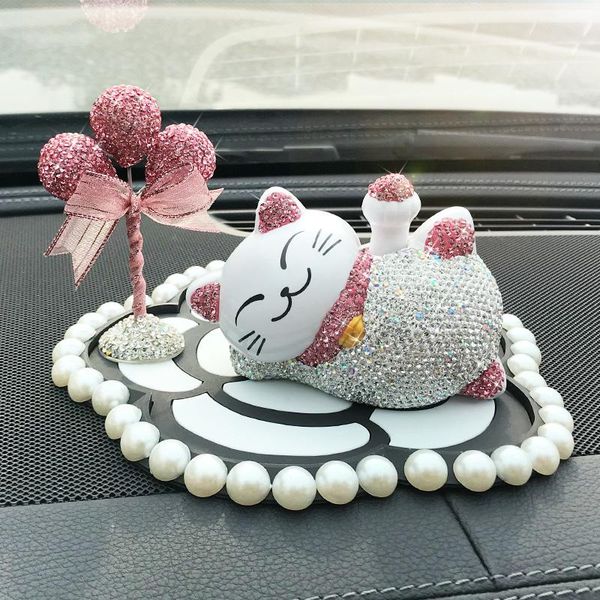 interior decorations diamond lucky cat shaking hand car ornaments luxury crystal auto rhinestones ornament placed in the
interior decorations diamond lucky cat shaking hand car ornaments luxury crystal auto rhinestones ornament placed in the