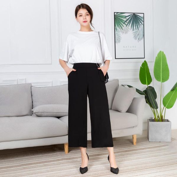 women's pants & capris women chiffon with wide leg high waist trouser korean style ladies loose office trousers elastic black l-4xl, Black;white
women's pants & capris women chiffon with wide leg high waist trouser korean style ladies loose office trousers elastic black l-4xl, Black;white