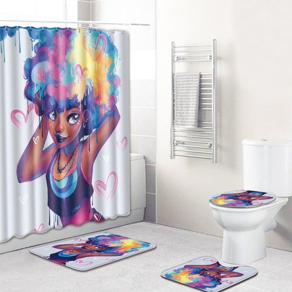 4pcs african woman shower curtain mat set non-slip pedestal rug + lid toilet cover bath bathroom rugs curtains
4pcs african woman shower curtain mat set non-slip pedestal rug + lid toilet cover bath bathroom rugs curtains