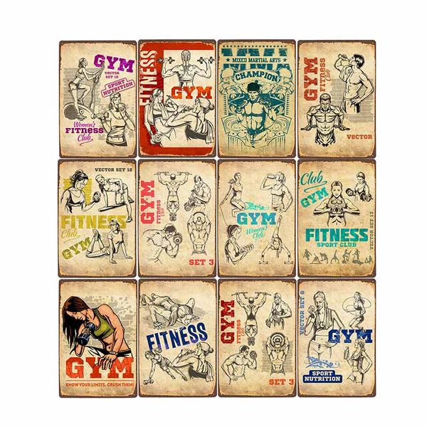 gym sign metal poster fitness vintage plaque work out wall decorative man cave pub bar retro plate home decor 20x30cm
gym sign metal poster fitness vintage plaque work out wall decorative man cave pub bar retro plate home decor 20x30cm