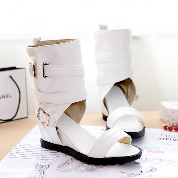 summer fashion casual women's sandals flat bottom hollow high female open toe breathable shoes, Black
summer fashion casual women's sandals flat bottom hollow high female open toe breathable shoes, Black