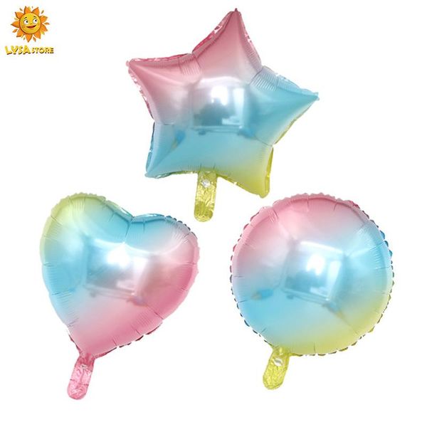 party decoration 18inch gradient heart pentagram aluminum foil baloon rainbow globos wedding children's attire baby shower scene
party decoration 18inch gradient heart pentagram aluminum foil baloon rainbow globos wedding children's attire baby shower scene