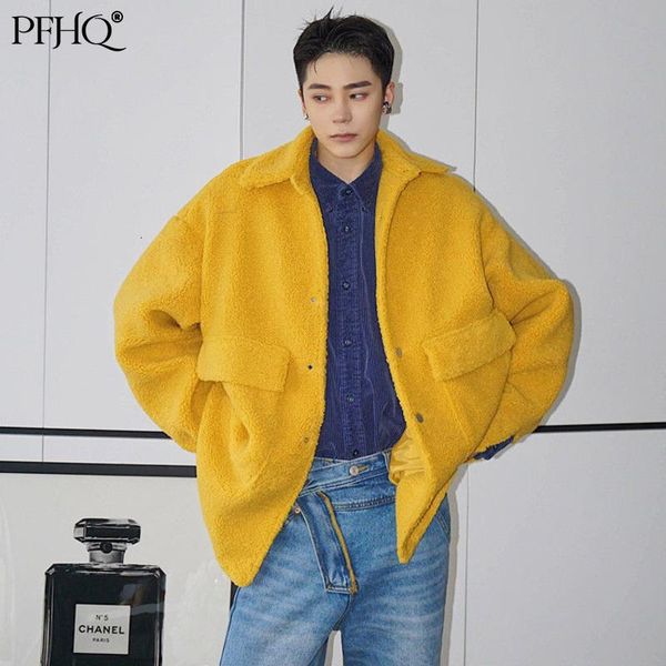 men's jackets pfhq 2021 fashion male korean trend lapel pure color casual loose padded jacket lamb wool autumn winter 21a6652, Black;brown
men's jackets pfhq 2021 fashion male korean trend lapel pure color casual loose padded jacket lamb wool autumn winter 21a6652, Black;brown