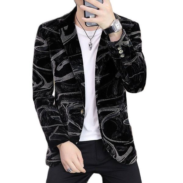 men's jackets 2021 autumn and winter high-quality printed corduroy casual small suit jacket, Black;brown
men's jackets 2021 autumn and winter high-quality printed corduroy casual small suit jacket, Black;brown