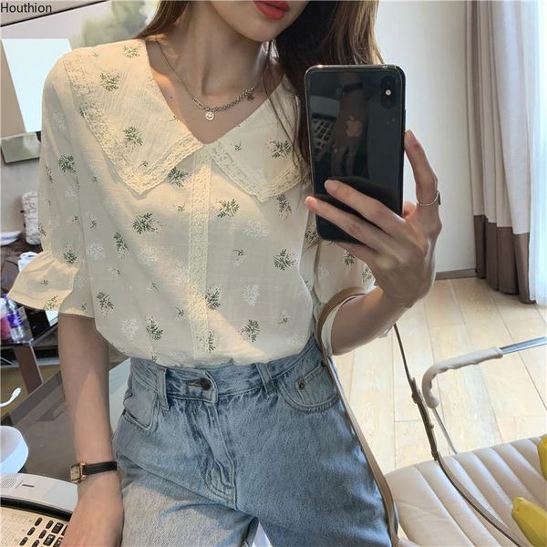 women's blouses & shirts shirt chiffon loose plus size fashion short sleeve flowers casual blouse summer houthion, White
women's blouses & shirts shirt chiffon loose plus size fashion short sleeve flowers casual blouse summer houthion, White