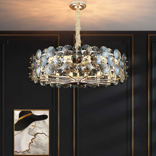 chandeliers modern chandelier lighting for living room smoke gray crystal lamps round chains home decoration light fixtures
chandeliers modern chandelier lighting for living room smoke gray crystal lamps round chains home decoration light fixtures
